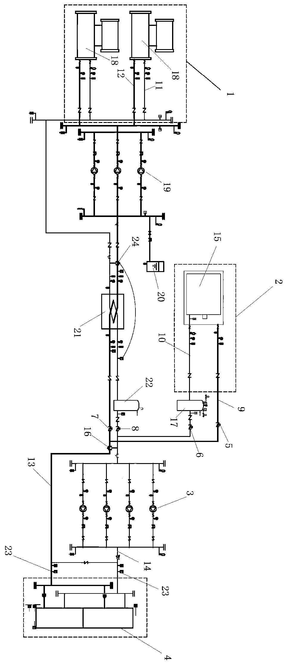 Wind tunnel heat exchange system