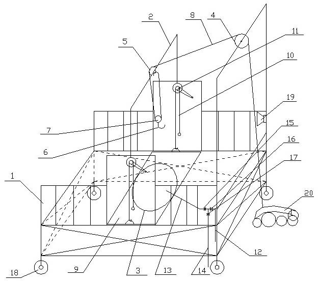 Operating platform for trenchless inversion liner of buried pipeline