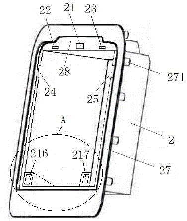 Embedded hard storage box for travelling bags