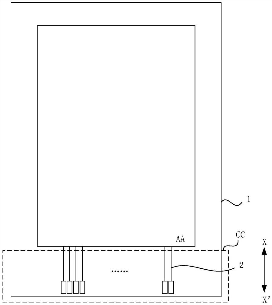 An array substrate and a flexible display device