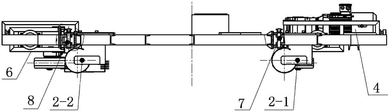 Shock absorber chassis and a sightseeing vehicle composed of the shock absorber chassis and the sightseeing vehicle