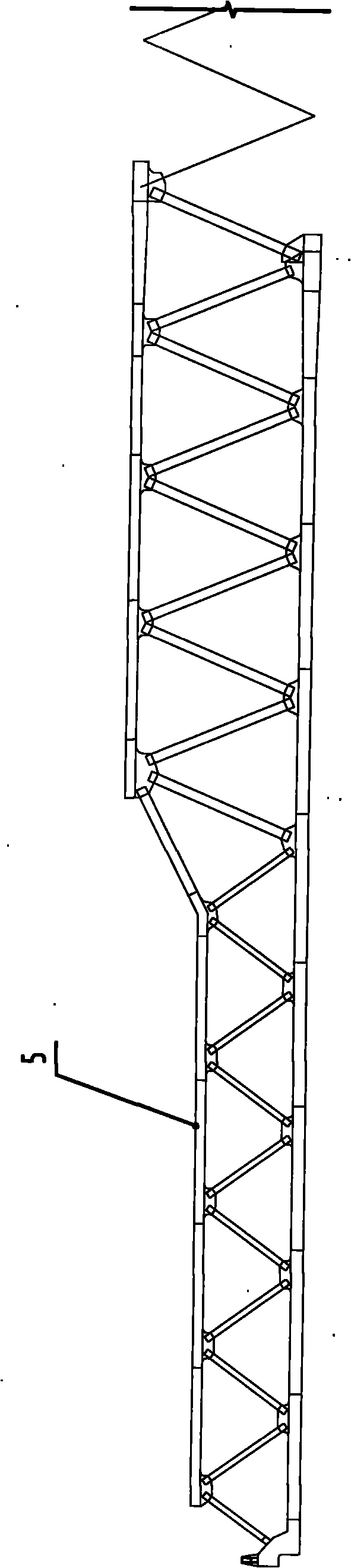 Multipoint synchronous push construction method for porous large-span continuous steel truss girder
