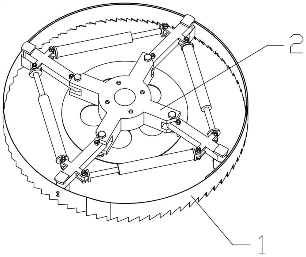 Annular saw blade mechanism and pipeline cleaning equipment