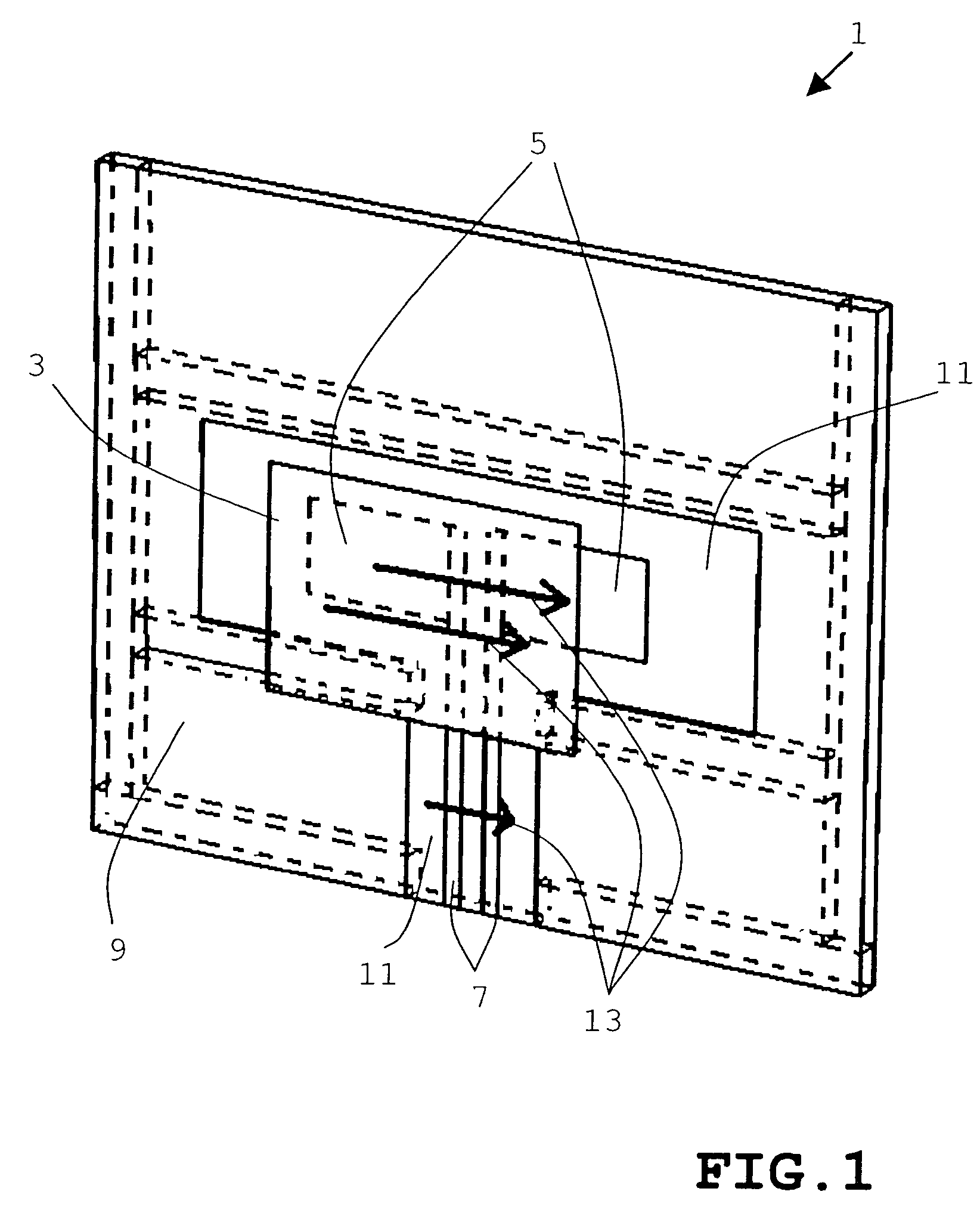 Symmetrical antenna in layer construction method