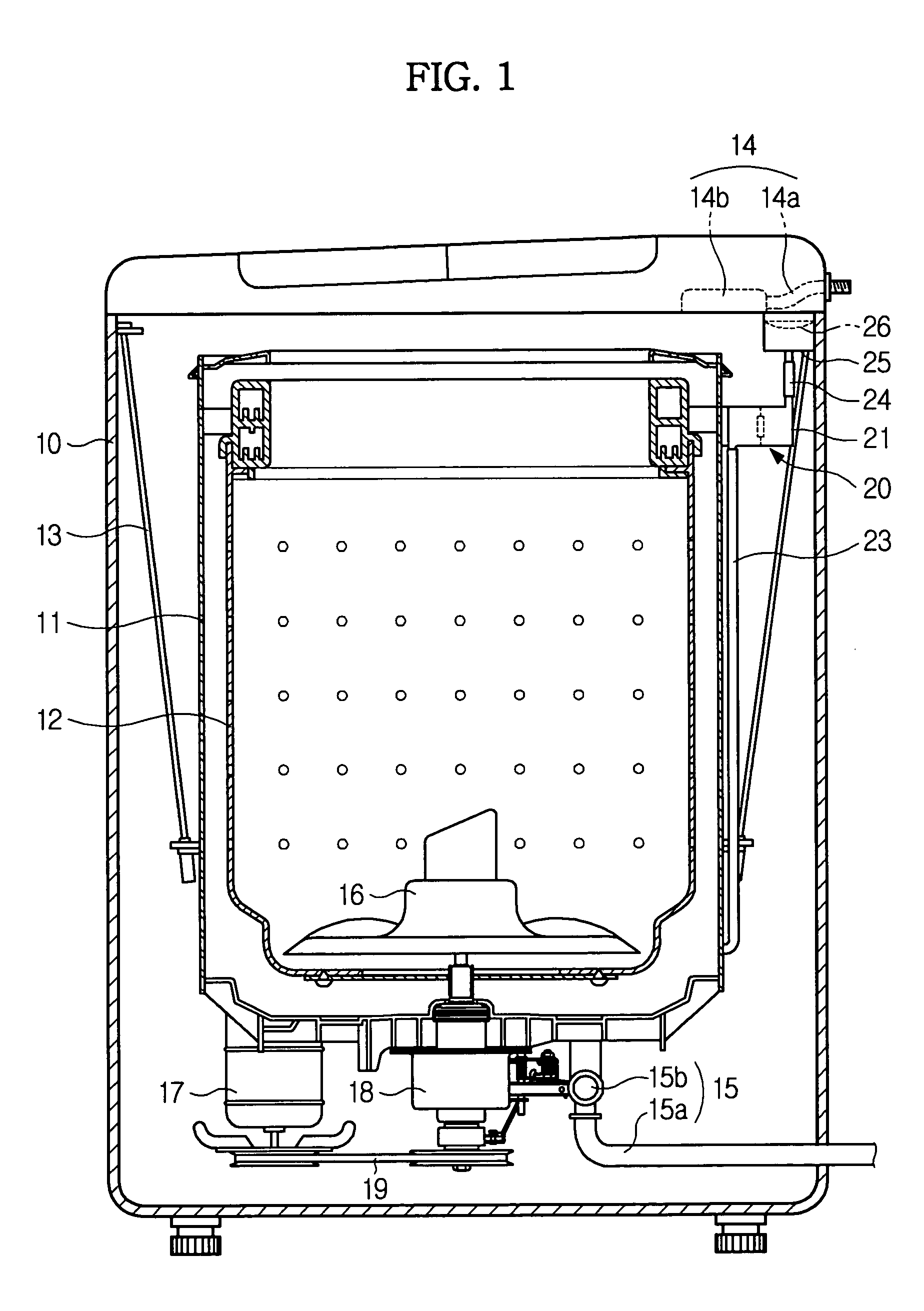 Washing machine with detection device