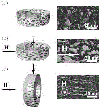 Method for preparing complete orientation soft magnetic composite material