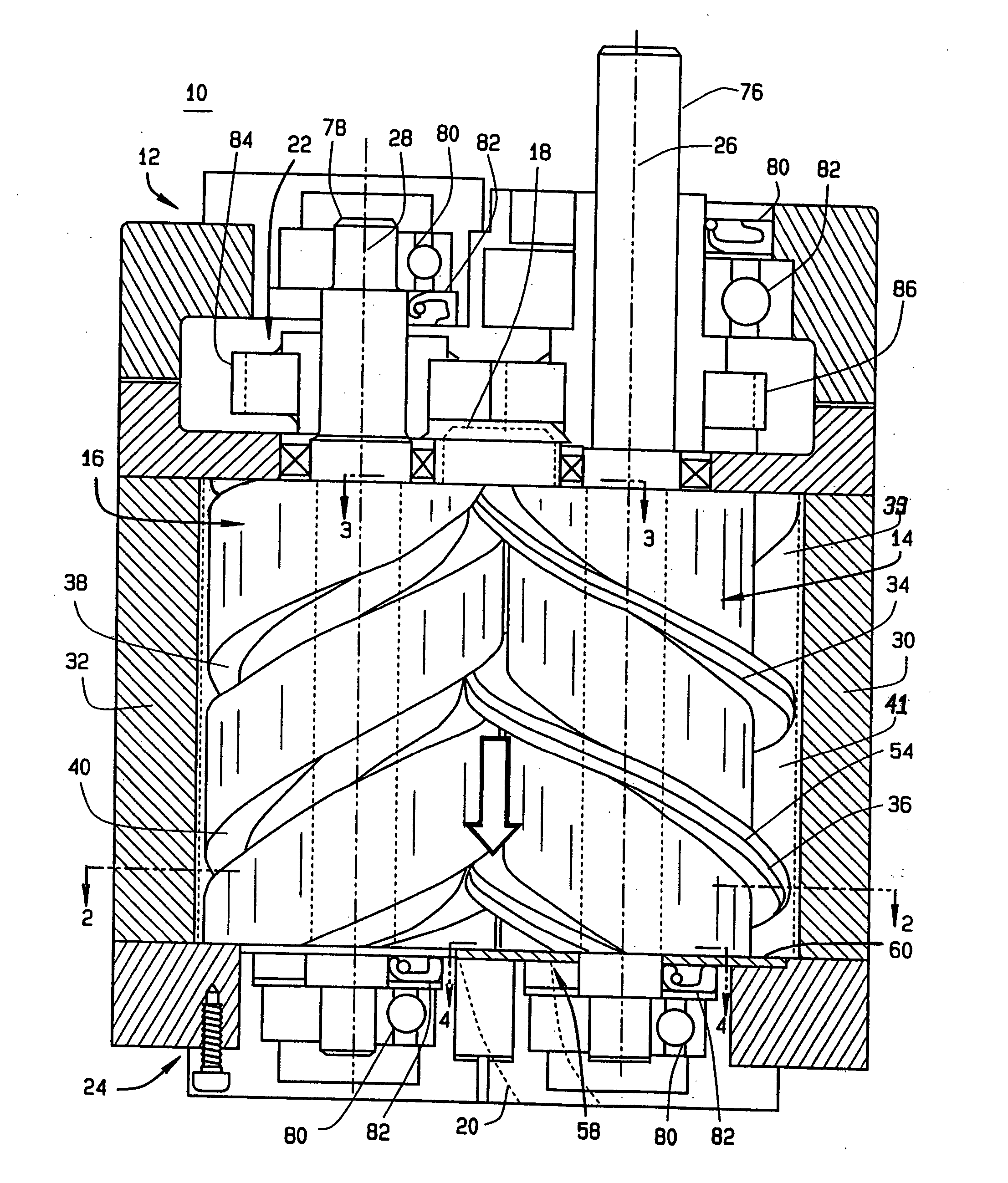 Gapless screw rotor device