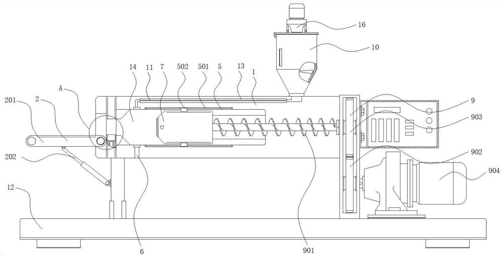 Aluminum plate extrusion forming machine with scrap collecting function for plate processing