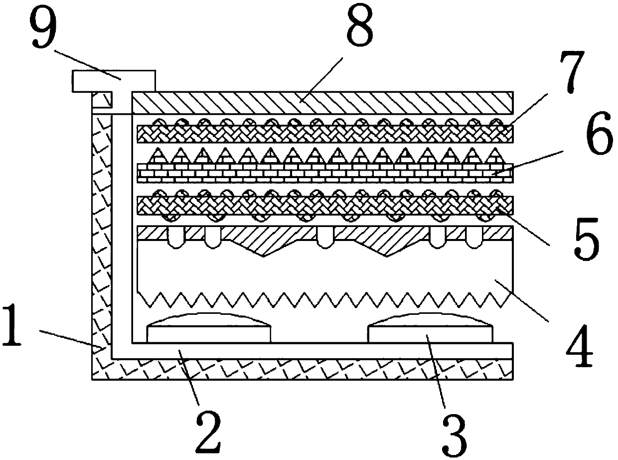 Direct type zero-OD backlight structure with semi-reflecting and semi-transmitting light guide plate