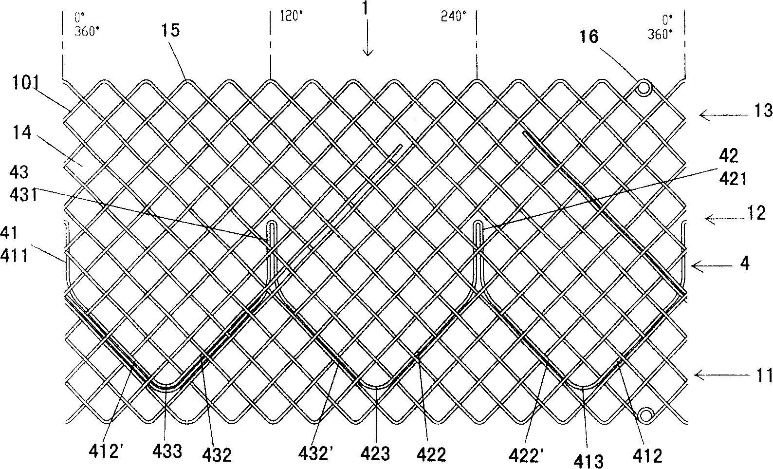 Bracket valve with internal layer ligule structure and method for knitting bracket