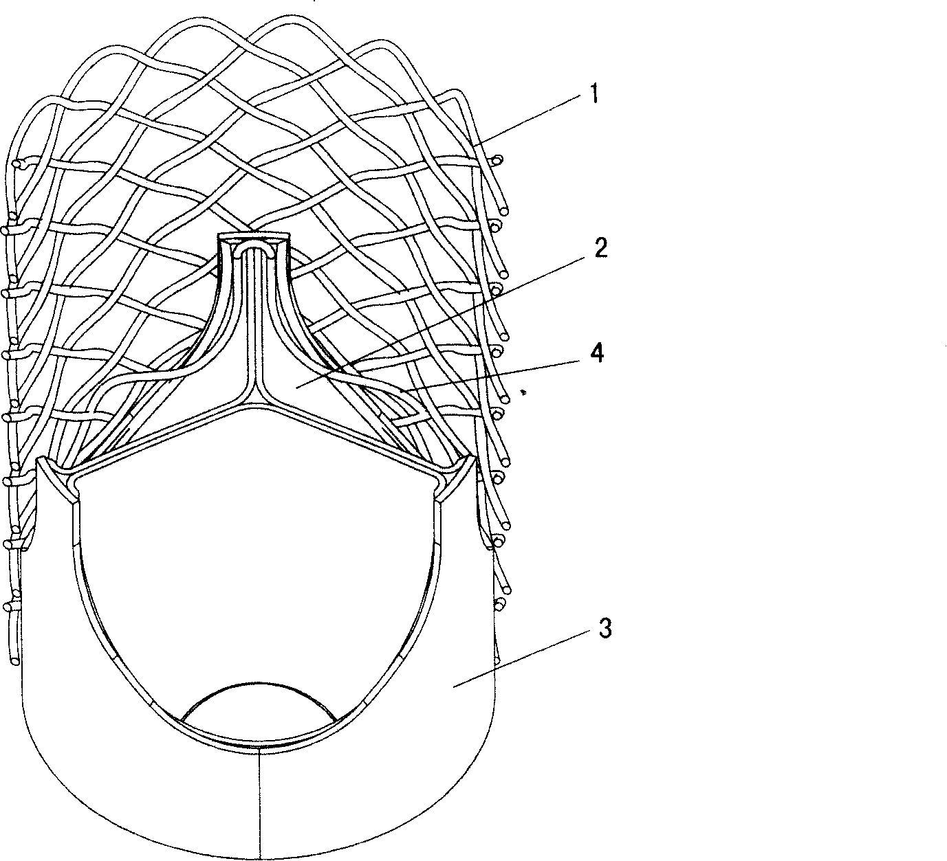 Bracket valve with internal layer ligule structure and method for knitting bracket