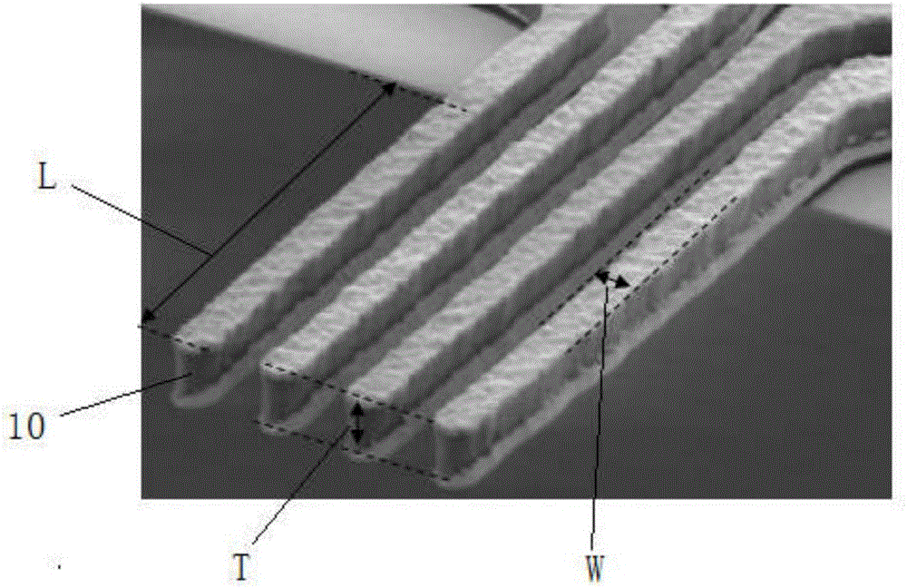 Microprobe with rake-shaped cantilever structure and preparation method thereof