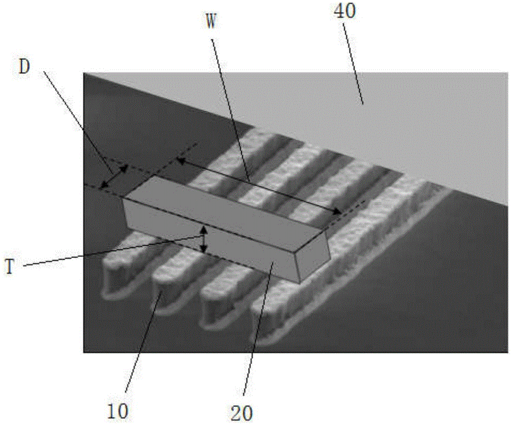 Microprobe with rake-shaped cantilever structure and preparation method thereof