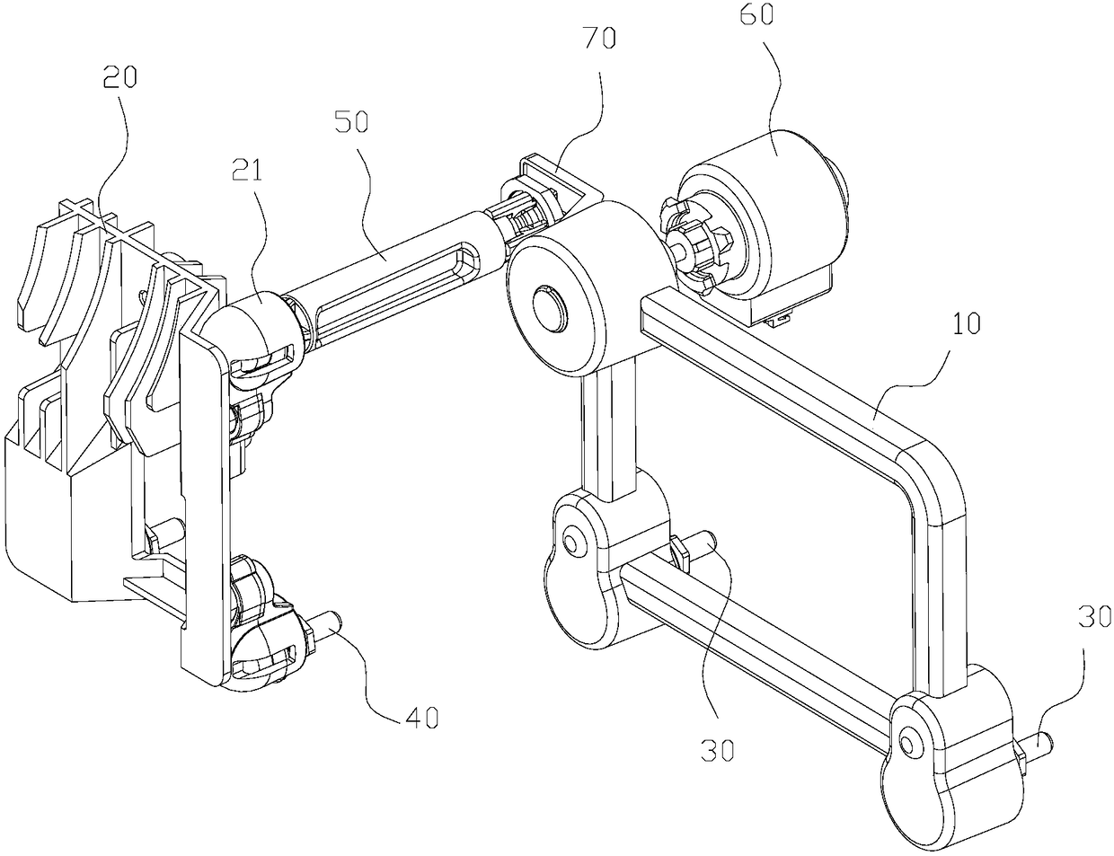 Distance light and short-distance light linked dimming mechanism