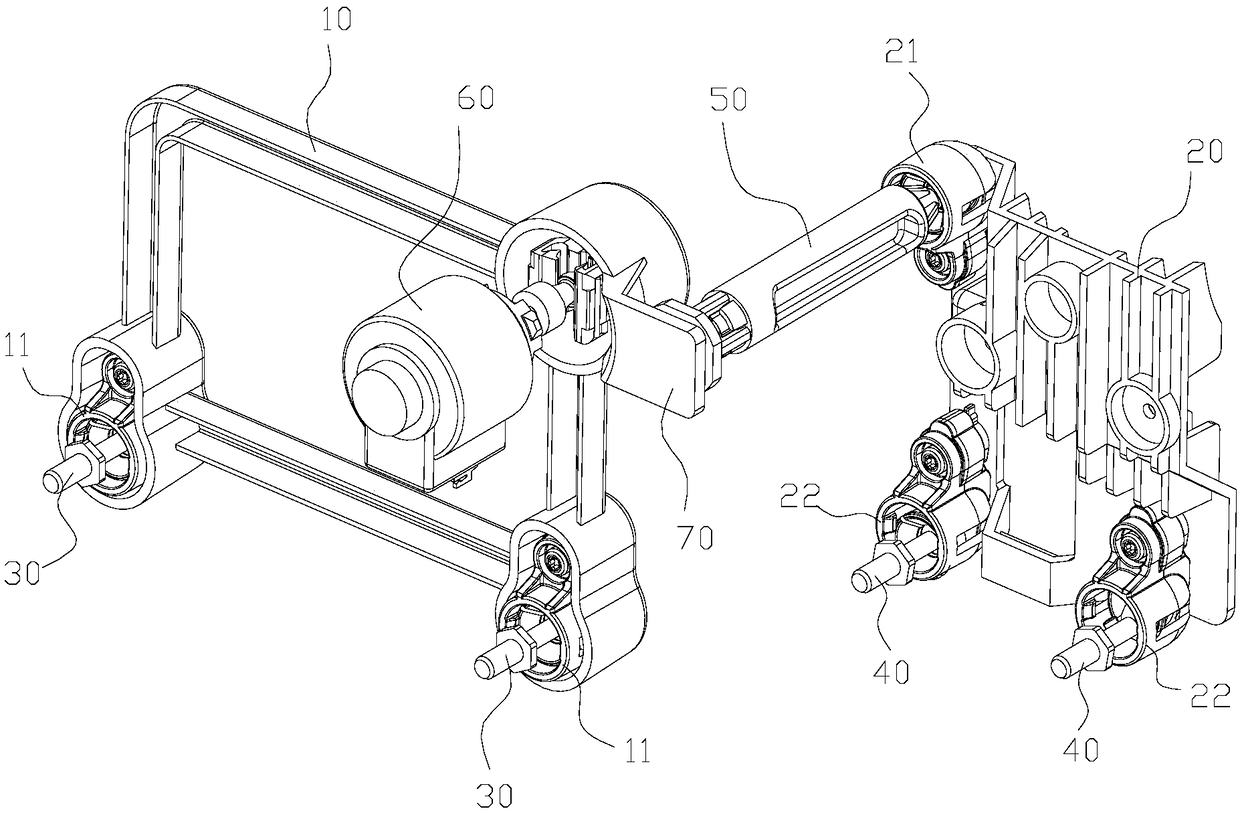 Distance light and short-distance light linked dimming mechanism