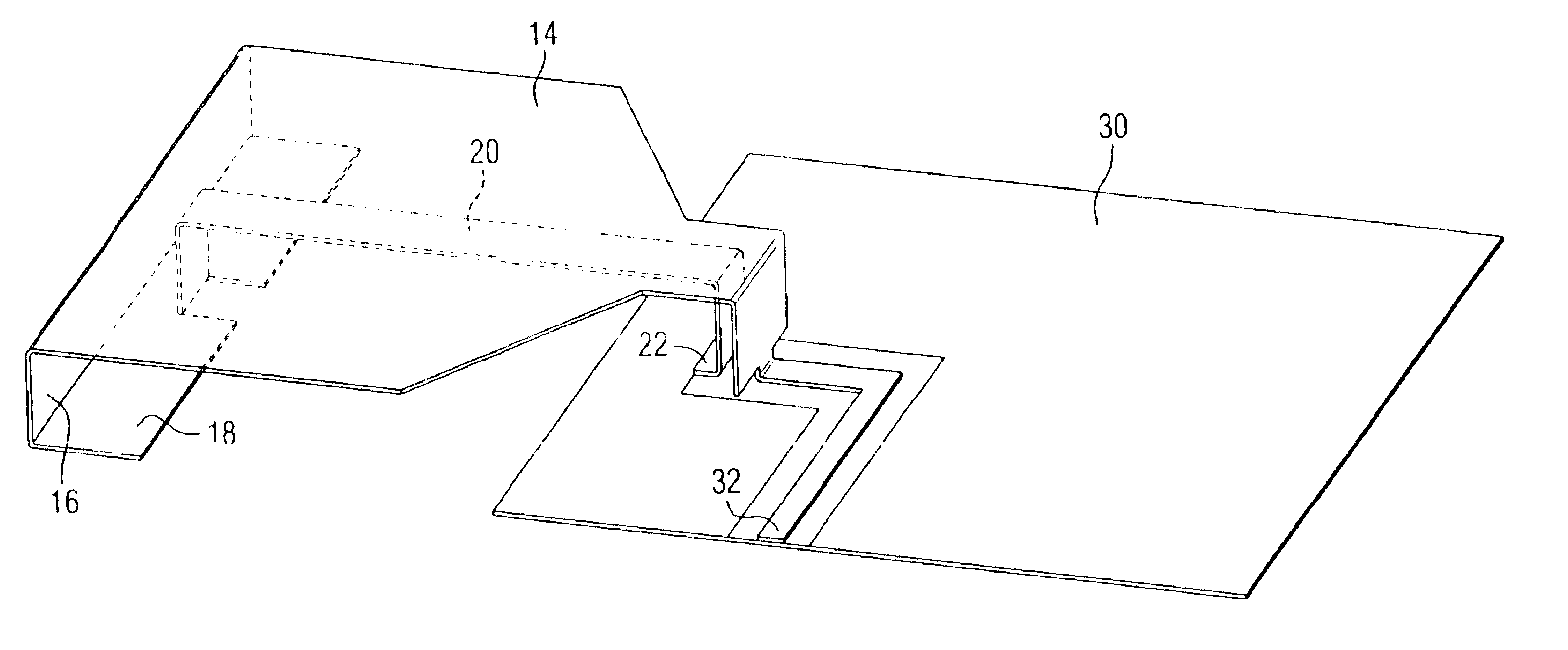 Ultra-wide band meanderline fed monopole antenna