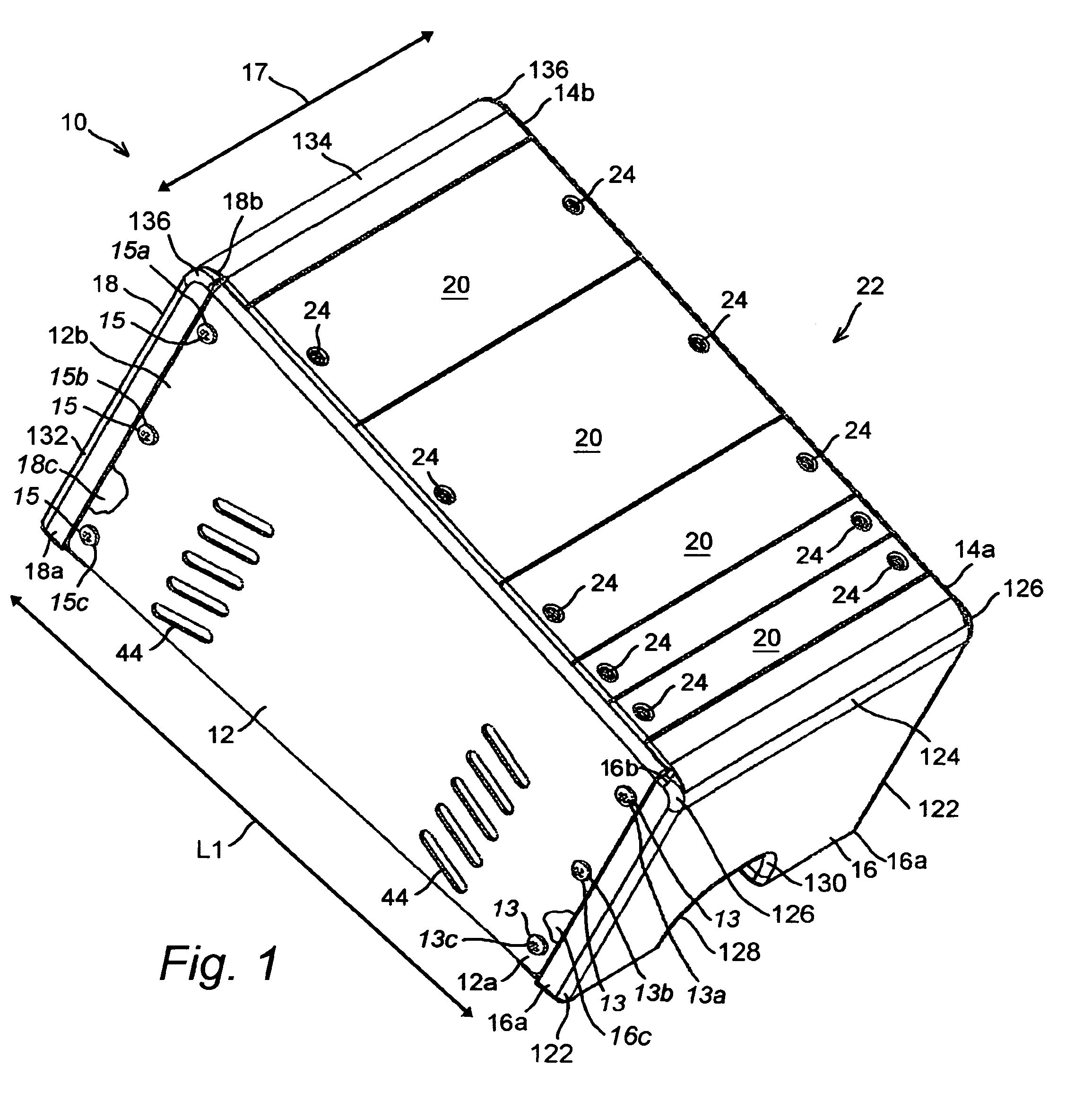 Vehicle console having molded end parts