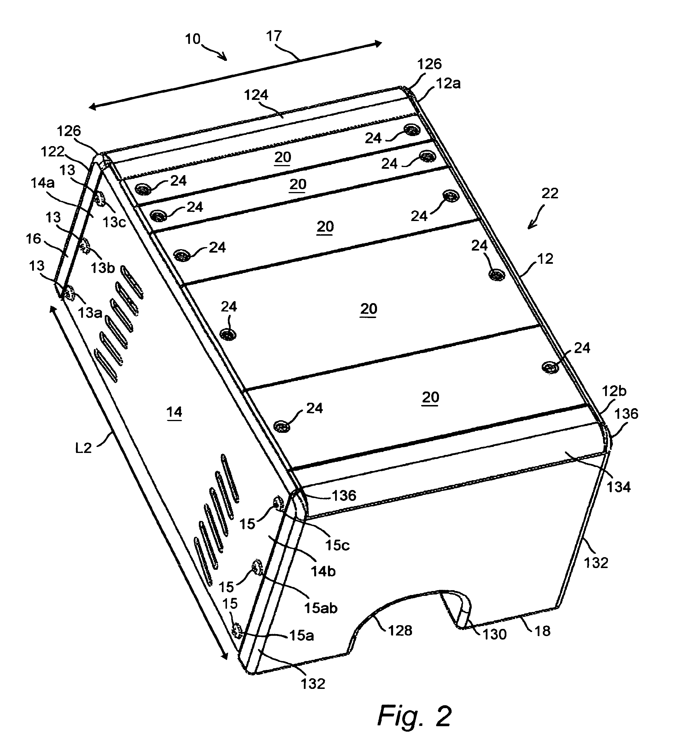 Vehicle console having molded end parts