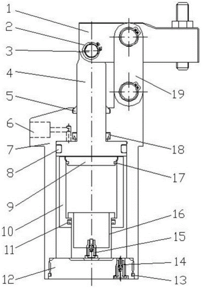 High Pressure Sealed Nitrogen Gas Spring Lever Cylinder