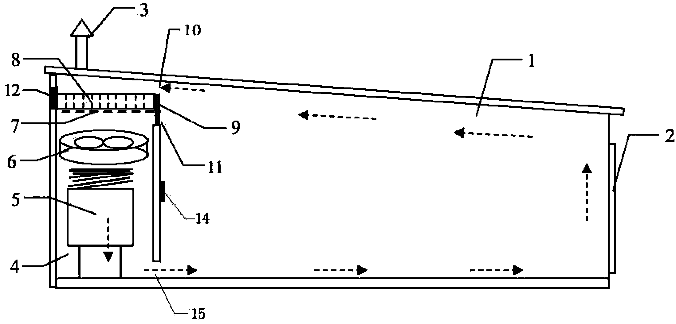 Energy-saving baking room with dehumidifying and heat accumulating function