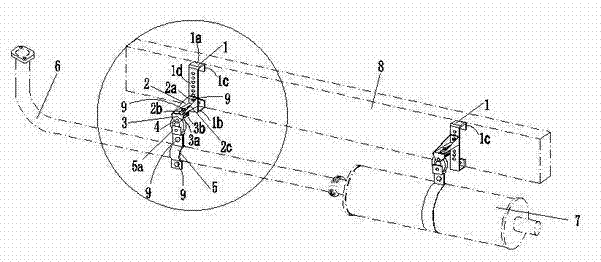 Adjustable installation mechanism of exhaust system of light truck