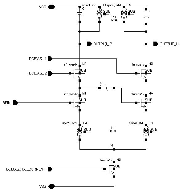 Single-converted-to-double low noise amplifier with highly balanced and stabilized differential output gain phase