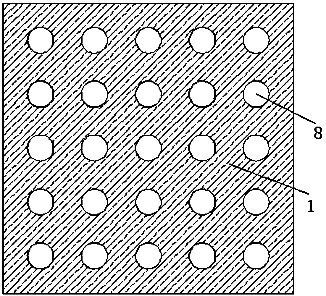 Needle-punched filter material with high medium-temperature waste gas resistance