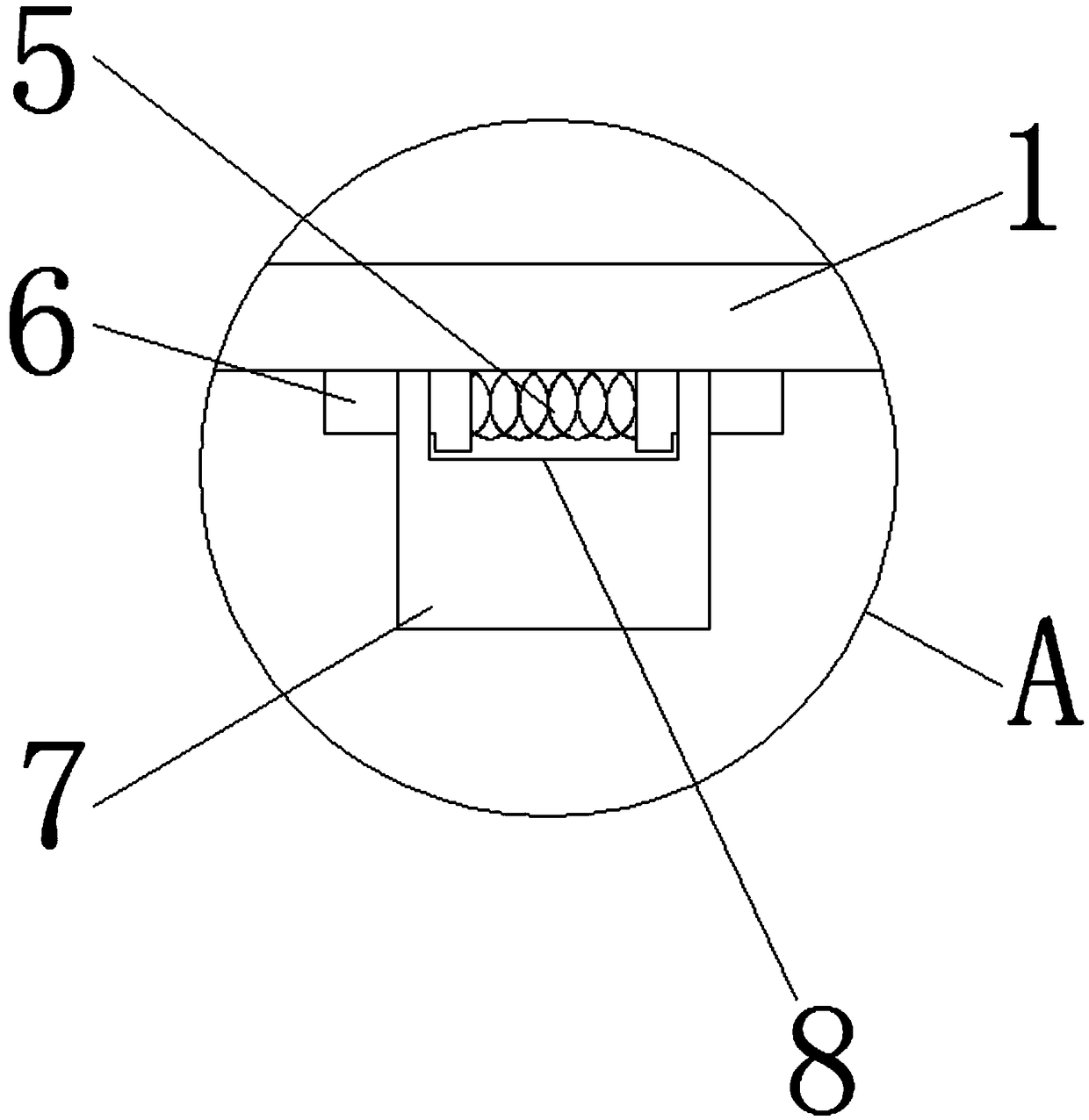 Power detection alarm device with automatic take-up function