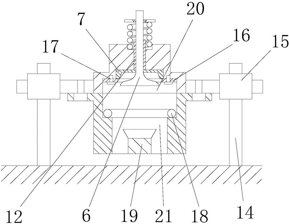 Rocker arm type valve wear test device