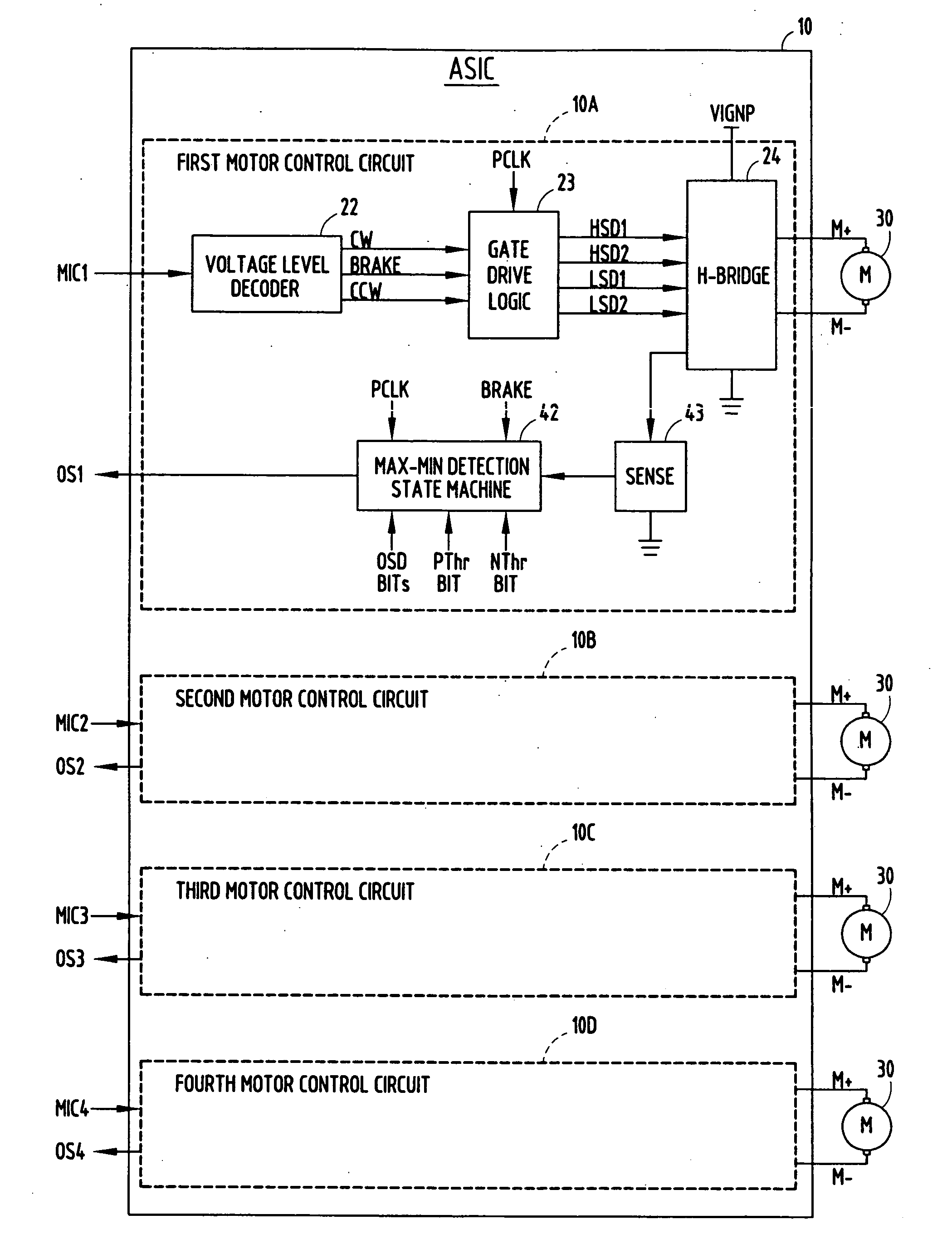 Method of selectable simultaneous/sequential motor drive in a multiple drive circuit including failure detection