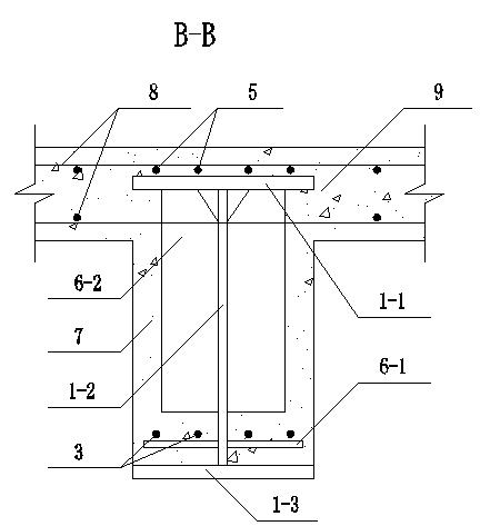 Cast-in-place steel-concrete composite beam