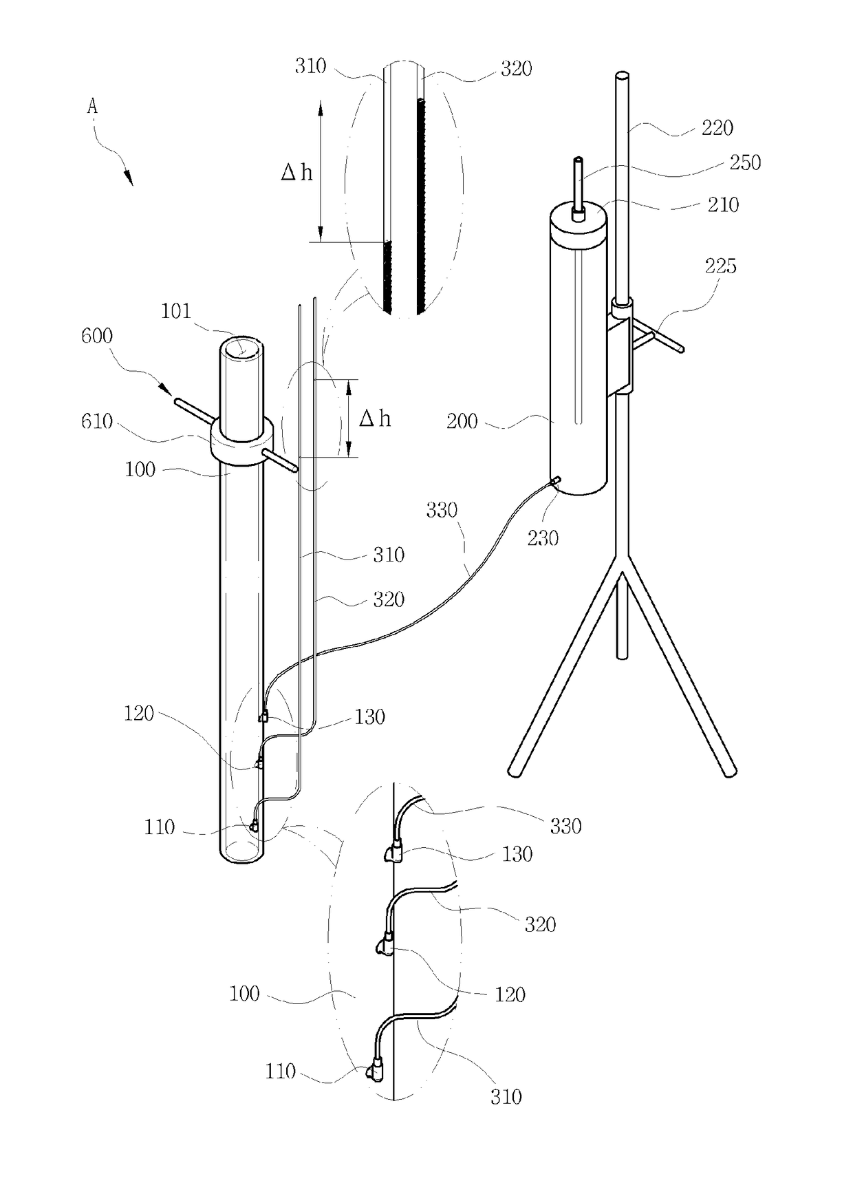 Apparatus for measuring saturated hydraulic conductivity of unsaturated porous media