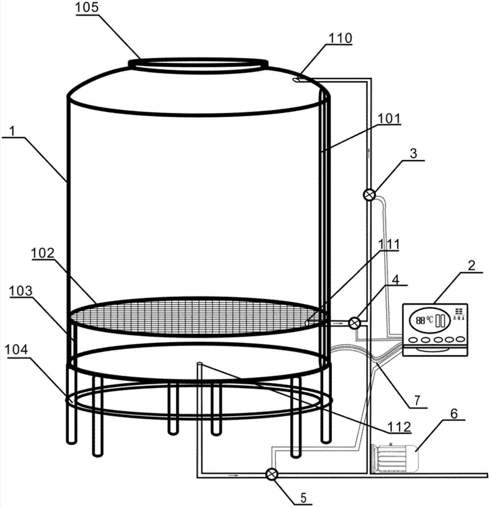 Intelligent water storage tower with water purification function