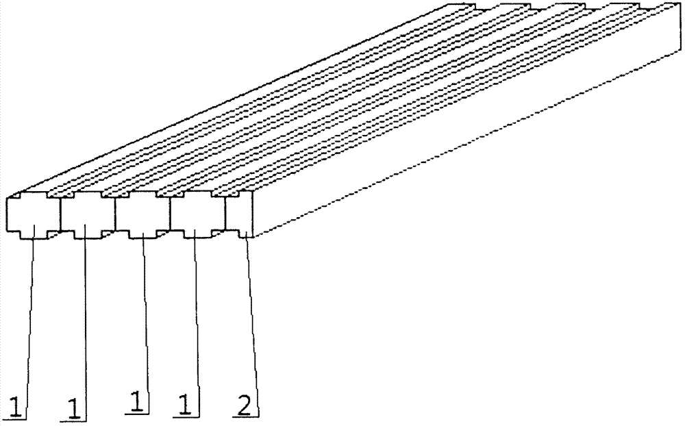 Mortise and tenon joint parallel structure splice plate