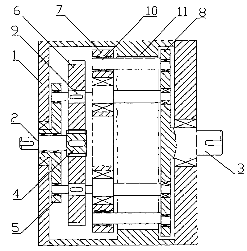 Hypocycloid RV transmission device