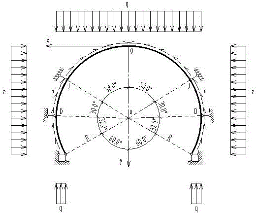 Design and calculation method for initial support of tunnel initial support bearing all design loads