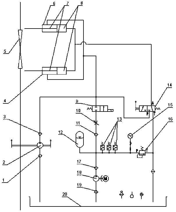 Slide type watertight door hydraulic control device