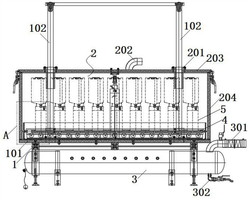 Closed storage battery vacuumizing formation device