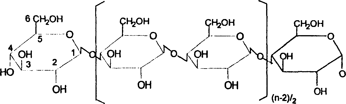 Gas separation film made of cellulosic hollow fiber and the preparation process thereof