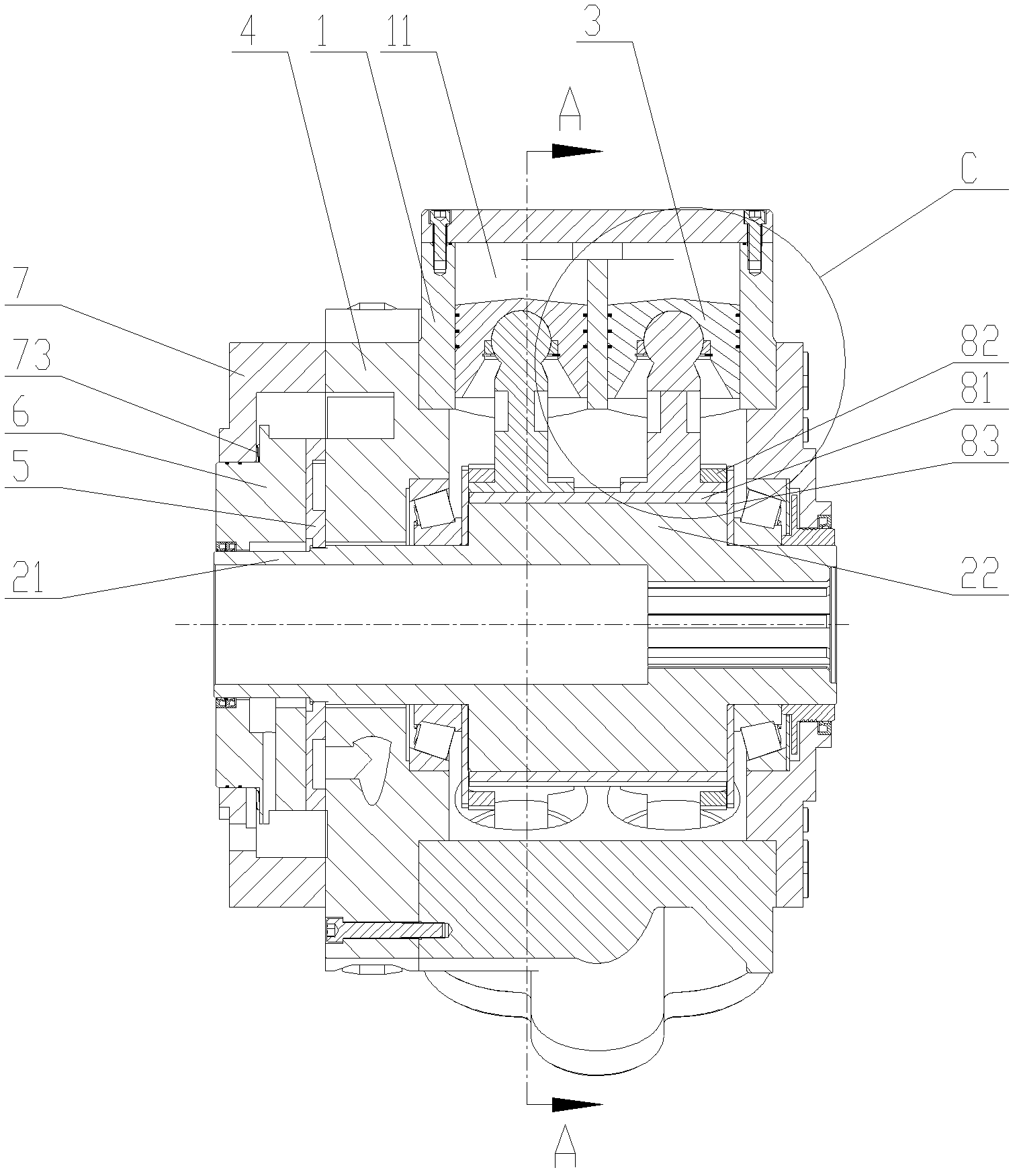 Wind generating set and hydraulic motor thereof