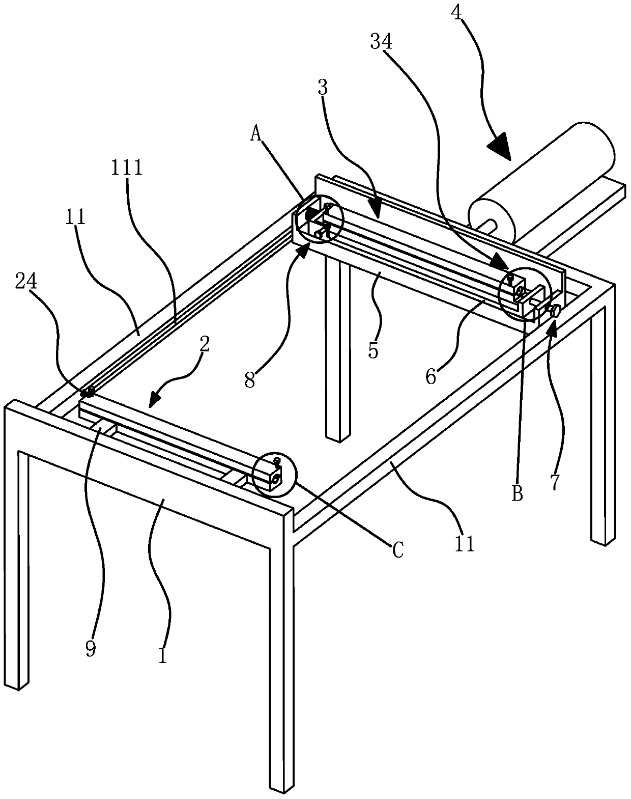 Tension detection device of leather