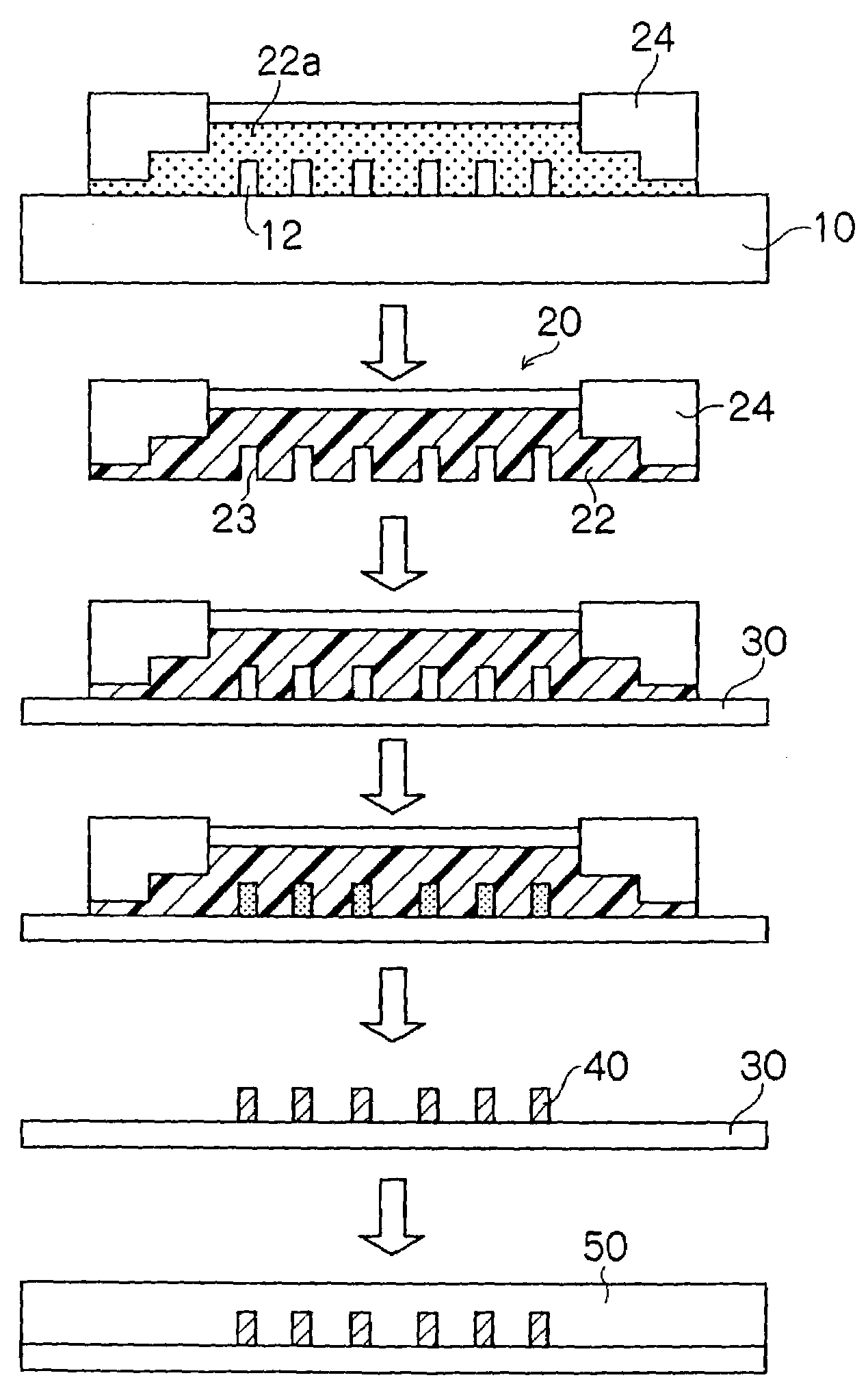 Process for producing polymer optical waveguide and resin injecting device