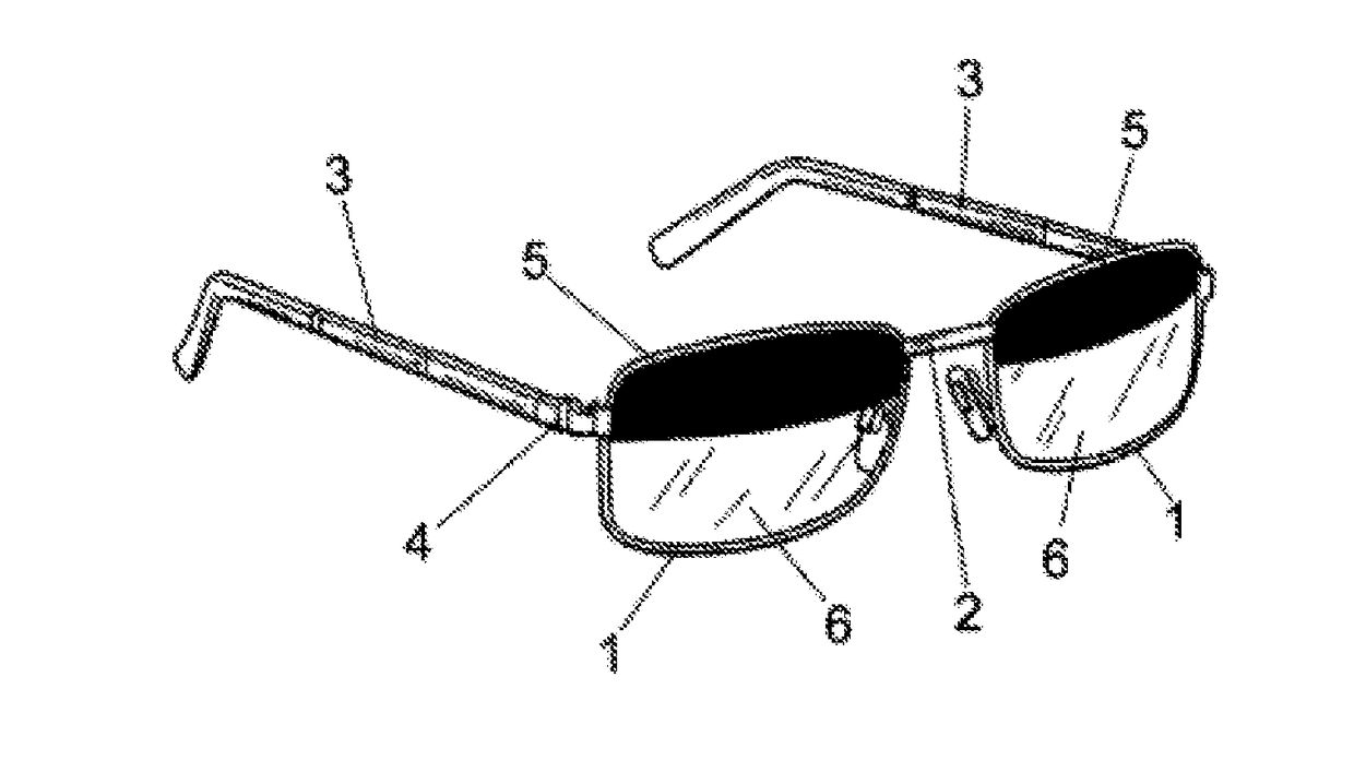 Glasses for aligning the cervical vertebrae