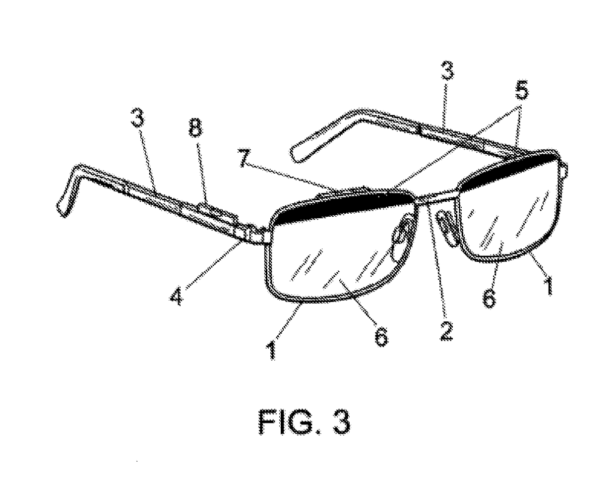 Glasses for aligning the cervical vertebrae