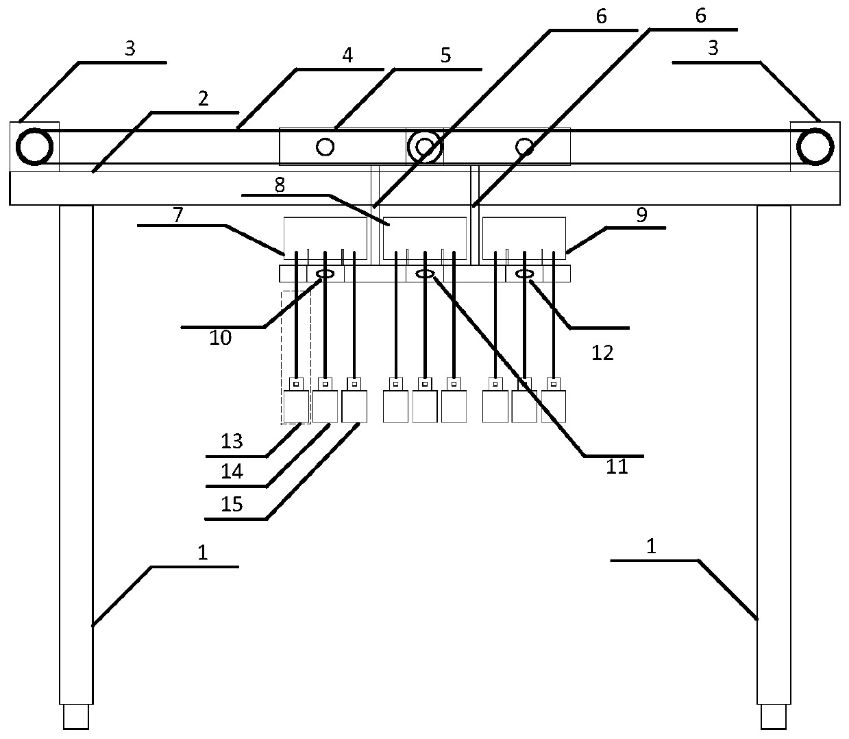 Swing angle detection device for multi-hanger bridge crane