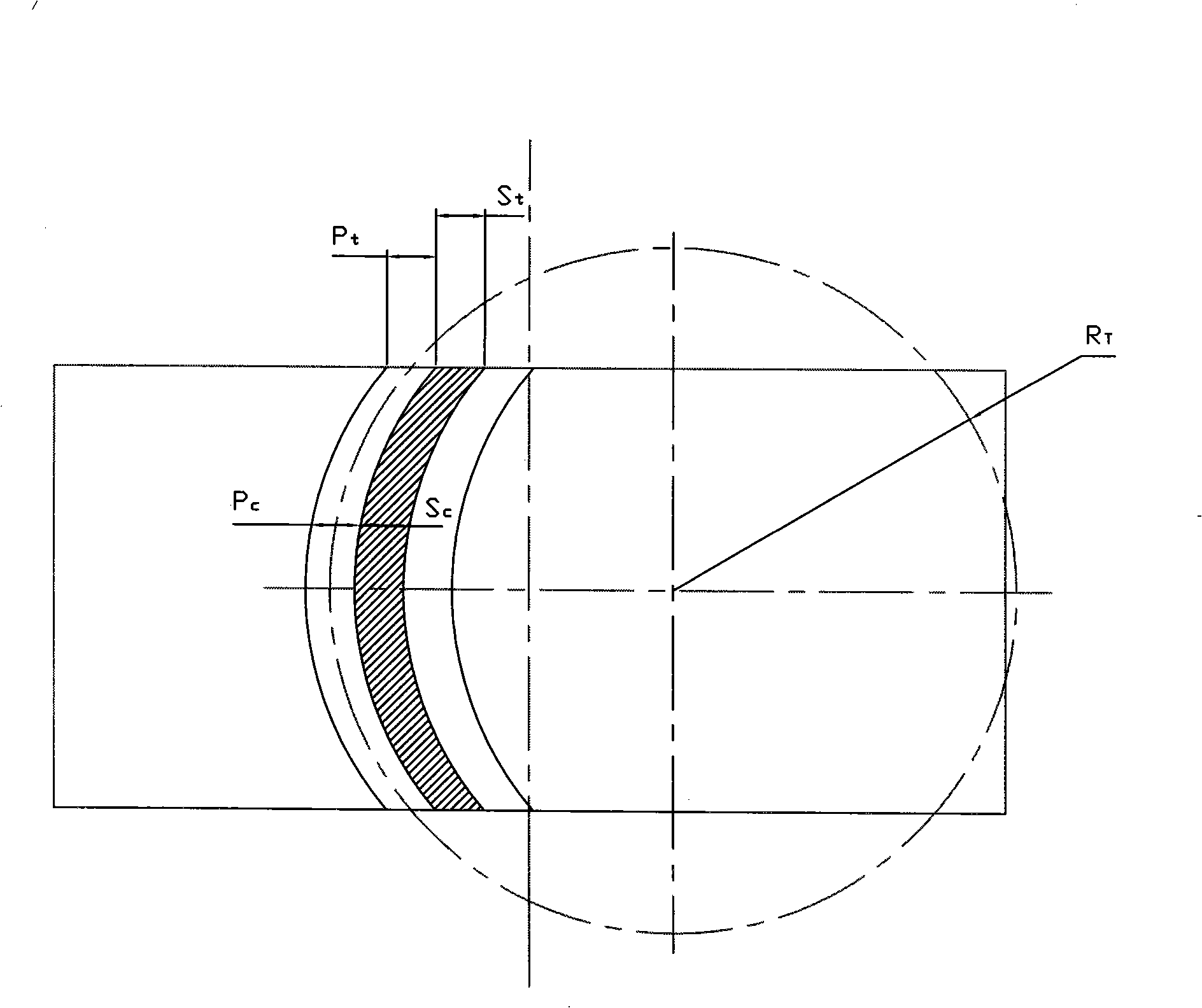 Automobile speed variator of arc teeth cylindrical gear pair transmission