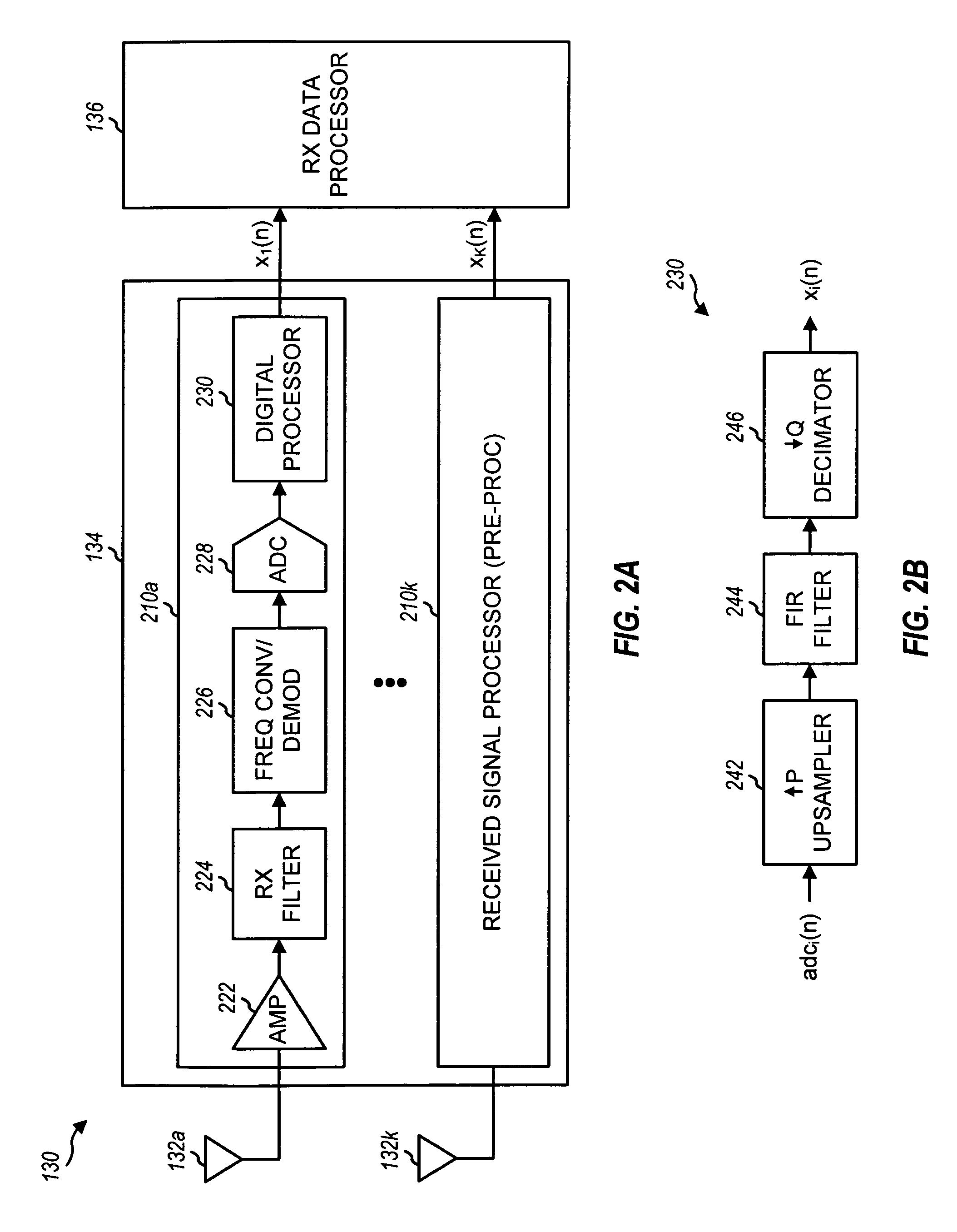 Method and apparatus for processing a modulated signal using an equalizer and a rake receiver