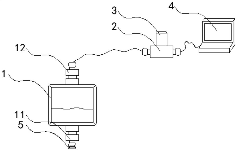 Negative pressure degassing-based detector for bubbles in hydrogen water and detection method thereof