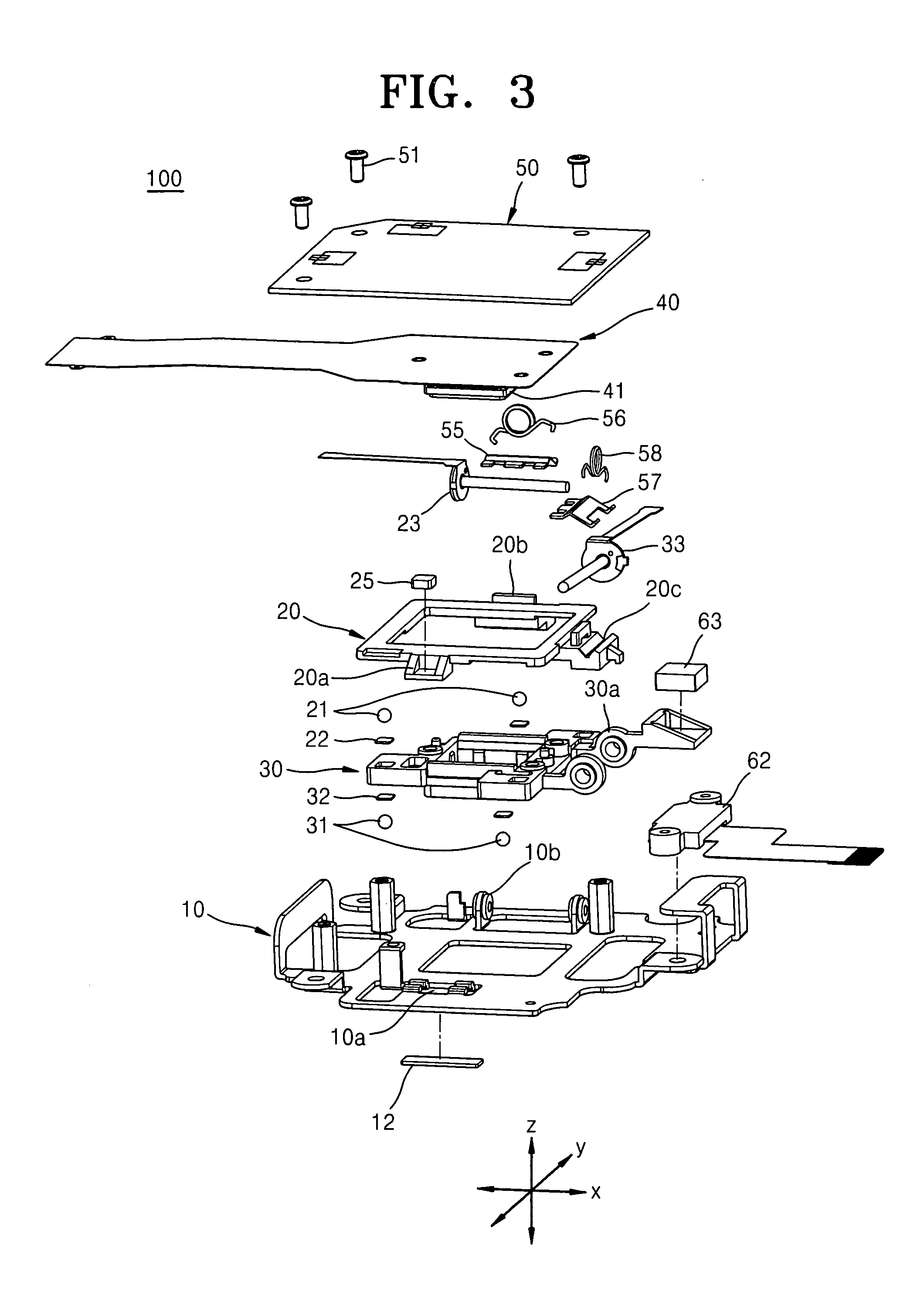 Hand-shake correction module for digital camera