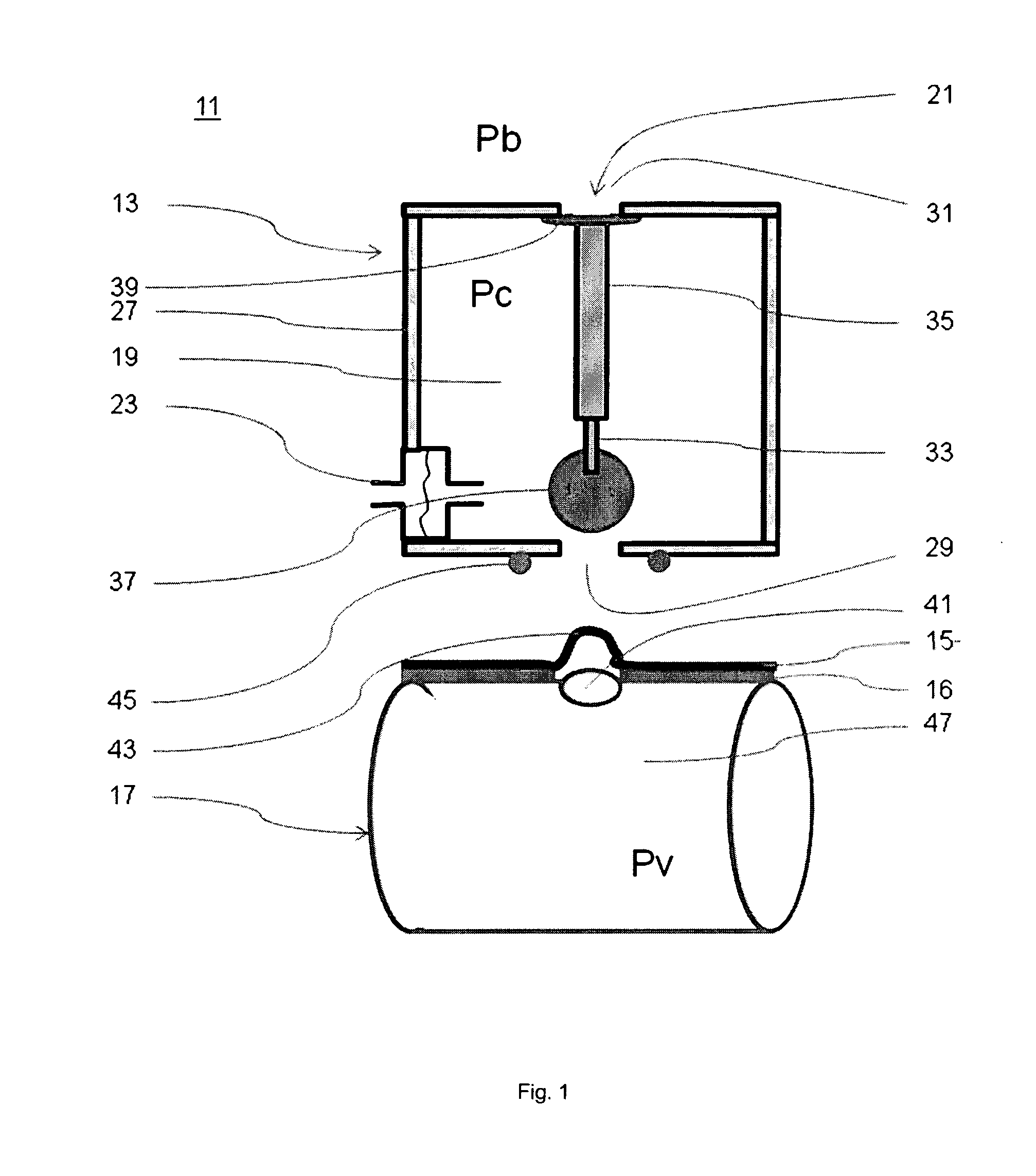 Pressure measuring system, pressure measuring sensor assembly and a method of measuring a pressure